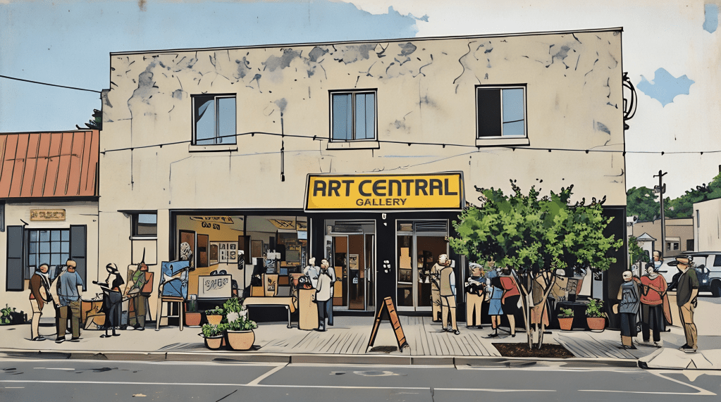 Marilen Crump, Artist - Her rendering of the Art Central Gallery Location